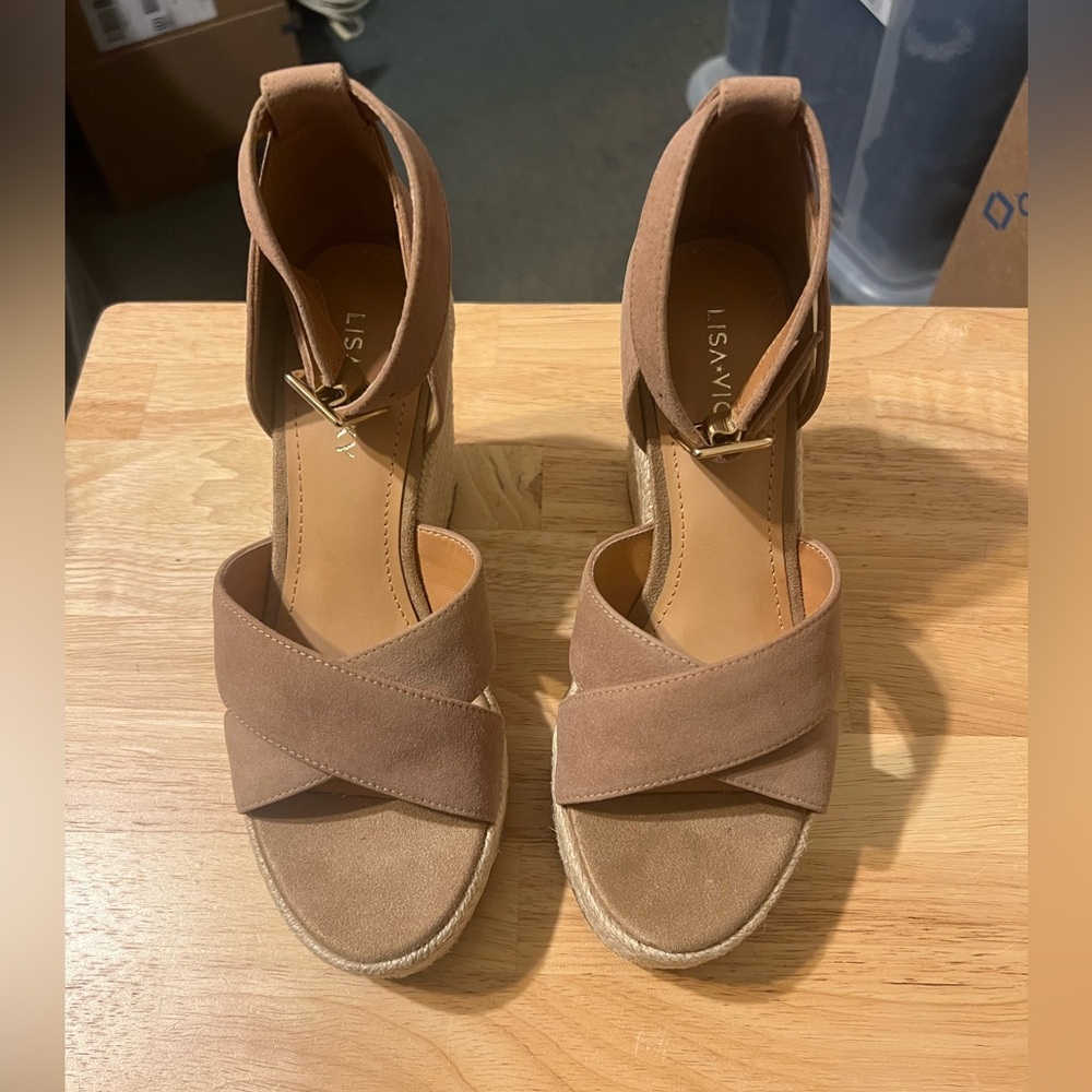 lisa vicky NIB Gemi-V Cognac Kid Suede Size 6 women’s